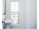 Bright powder room with pedestal sink and natural light at 332 Olmstead Way # 38, Alpharetta, GA 30022