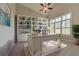 Bright office with vaulted ceiling, built-in shelving, and a large window offering natural light at 2423 Rosapenna Nw Ln, Kennesaw, GA 30152