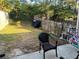 Large backyard with a patio area and mature trees at 300 Flagstone Way, Austell, GA 30168