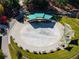 Aerial view of outdoor amphitheater in a park with a green roof and seating area at 3971 Wolcott Cir # 3971, Atlanta, GA 30340