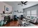 Bright living room with fireplace, hardwood floors, and comfortable seating at 3971 Wolcott Cir # 3971, Atlanta, GA 30340