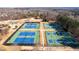 Aerial view of community tennis and pickleball courts at 4118 Lost Springs Trl, Douglasville, GA 30135