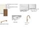 Kitchen design plan with materials and finishes specified at 509 Pearl St, Cumming, GA 30040