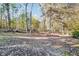 Wooded backyard with a large, open area at 3559 Gus Way, Powder Springs, GA 30127