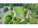 Aerial view of a community sports field and walking trails at 1400 Lamont Cir, Dacula, GA 30019