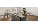 Open floor plan kitchen view featuring granite countertops and stainless steel appliances at 345 Sound Cir # 134, Stockbridge, GA 30281