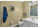 Clean bathroom featuring a shower/tub combo and updated vanity at 1035 Dorris Rd, Douglasville, GA 30134