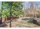 Landscaped backyard with a pergola, stone retaining wall and bench at 1801 Laurel Creek Se Trl, Smyrna, GA 30080