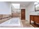 Luxury bathroom with soaking tub and walk-in shower at 1801 Laurel Creek Se Trl, Smyrna, GA 30080