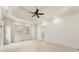 Bright and spacious bedroom with high ceilings and ceiling fan at 6202 Talmadge Nw Way, Acworth, GA 30101