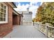 Spacious deck with brick and gray wood details at 6202 Talmadge Nw Way, Acworth, GA 30101