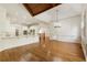 Spacious dining room with hardwood floors and chandelier at 6202 Talmadge Nw Way, Acworth, GA 30101