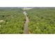 Aerial view of a river flowing through a lush forest at 3545 Silver Vista Ct, Cumming, GA 30041