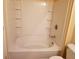 Updated bathroom with a tub and shower combination at 650 Providence Sw Pl, Atlanta, GA 30331