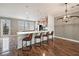 Modern kitchen with island and hardwood floors at 2853 Brandl Cove Ct # 1, Marietta, GA 30067