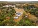 Aerial view of house, pool, and surrounding landscape at 1553 Alcovy Rd, Lawrenceville, GA 30045