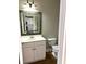 Small bathroom with single vanity and decorative mirror at 3923 High Dove Sw Way # 16, Smyrna, GA 30082