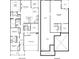 Detailed floor plan showcasing the layout of both first floor and unfinished basement at 24 Dew Lake Ct, Grayson, GA 30017