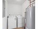 Neat laundry room with washer, dryer, and hot water heater at 2746 King Arthur Ct, Buford, GA 30519