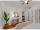 Spacious bedroom with hardwood floors, ceiling fan and neutral decor at 2700 Pine Tree Ne Rd # 2212, Atlanta, GA 30324