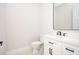 Stylish bathroom featuring white vanity and black accents at 600 Jones Rd, Roswell, GA 30075