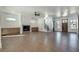 Bright living room with hardwood floors, fireplace and stairs at 884 Derrydown Way, Decatur, GA 30030