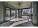 Spacious screened porch with fireplace and ceiling fan at 884 Derrydown Way, Decatur, GA 30030