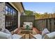 Outdoor patio furnished with cushioned seating perfect for relaxing at 29 La Rue Nw Pl, Atlanta, GA 30327