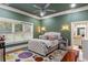 Charming bedroom with colorful rug and a view into the ensuite bathroom at 1416 Walcutts Nw Way, Marietta, GA 30064