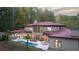 Stunning exterior view of home with inground pool and multiple levels of outdoor living space at 1416 Walcutts Nw Way, Marietta, GA 30064