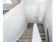 Well-lit staircase leading to the upper level with new flooring at 3950 Yancey Rd, Douglasville, GA 30135