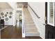 Two-story foyer with staircase and hardwood floors at 583 Princeton Elm Pl, Lawrenceville, GA 30045