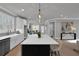 Modern kitchen with a large center island, stainless steel dishwasher, and farmhouse style sink at 3785 Pilgrim Mill Rd, Cumming, GA 30041