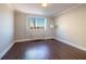 Bright bedroom with hardwood floors and city view at 215 Piedmont Ne Ave # 502, Atlanta, GA 30308