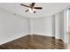 Spacious bedroom with wood-look floors and ceiling fan at 2870 Pharr Court South Nw # 2002, Atlanta, GA 30305