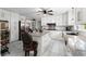 Updated kitchen, featuring white cabinets and granite island at 4250 Edgewater Nw Ct, Kennesaw, GA 30144