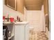 Small bathroom with a shower/tub combo and updated vanity at 1045 N Main Nw St, Conyers, GA 30012