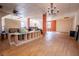 View of a very large, open living room with hardwood floors at 250 Big Oak Rd, Whitesburg, GA 30185