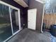 Private patio with sliding glass door access at 6745 Trafalger Sq, Norcross, GA 30093
