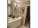 Elegant bathroom boasts double vanity, large mirror, and separate shower at 4510 Jenkins Way, Douglasville, GA 30135