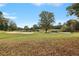 View of the lush golf course with small bridges and ponds under a bright blue sky at 3047 Players Dr, Jonesboro, GA 30236