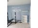 Home gym equipment and motivational decor on the wall at 102 Ozark Trl, Canton, GA 30114