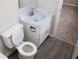 Bathroom with vanity, toilet and gray flooring at 650 Fairforest Ct, Stone Mountain, GA 30088