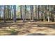 Spacious, wooded backyard features a custom fire pit area and provides ample privacy at 115 Bond Dr, Ellenwood, GA 30294