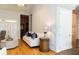 Comfortable living room with hardwood floors, stylish furniture, and lots of natural light at 86 Waterford Path, Hiram, GA 30141