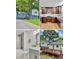 Four-image collage featuring the home's exterior, modern kitchen, stylish bathroom, and backyard deck at 6914 Fairway Trl, Austell, GA 30168