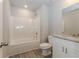 Clean bathroom with granite countertop and bathtub at 6478 Beaver Creek Trl, Atlanta, GA 30349