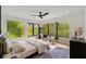 Serene bedroom with expansive windows offering views, creating a tranquil and inviting retreat at 247 Huntington Ne Rd, Atlanta, GA 30309
