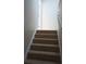 Carpeted staircase leading to the upper level of the home at 6398 Shadow Sq, Lithonia, GA 30058