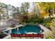 Inviting pool with surrounding landscaping and patio at 3936 Devonshire Dr, Marietta, GA 30066